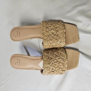 A New Day Women's Tan Woven‎ Sandals Size 9